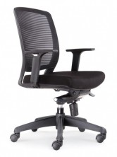 Hartley Task Boardroom Chair With Arms. Synchro Tilt. Black Mesh Back